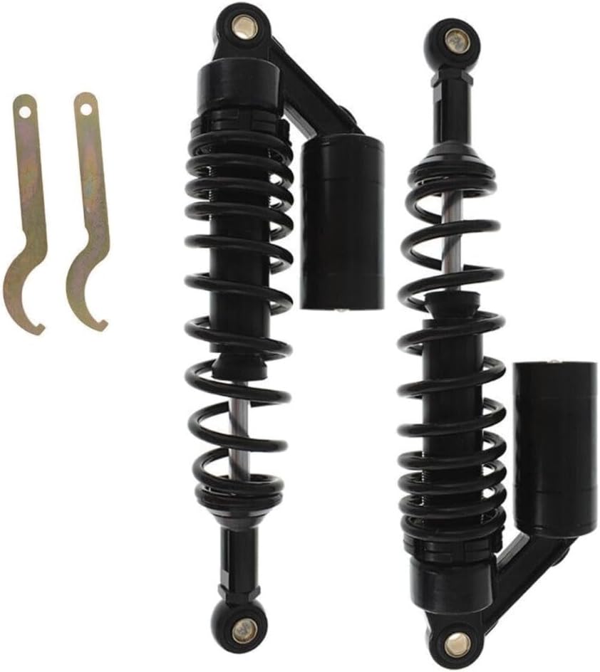 Motorcycle Rear Shock Absorber Pair Aluminum Black for Honda Shadow VT750 VT600, Suzuki Boulevard M50/M90, Yamaha V Star 650 2pcs Suspension