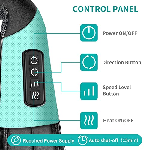 Nekteck Shiatsu Neck And Back Massager And Foot Massager Machine With Soothing Heat, Deep Kneading Therapy Relax For Home Or Office #TOP6