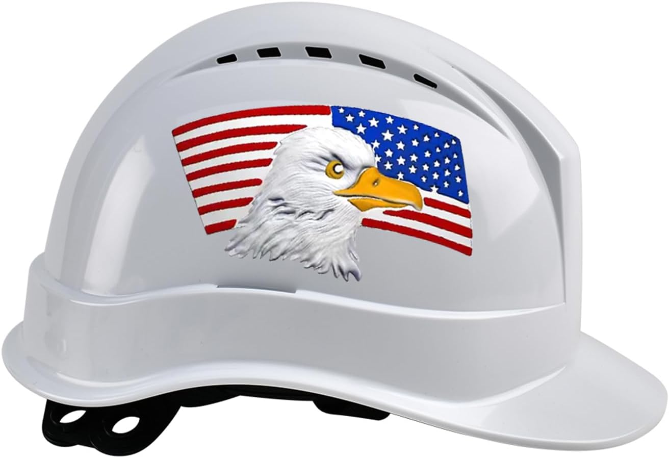 Customizable Cap Style Hard Hat，Construction Work Safety Helmet for Men&Women，Hard Hat with American Flag and Eagle Design