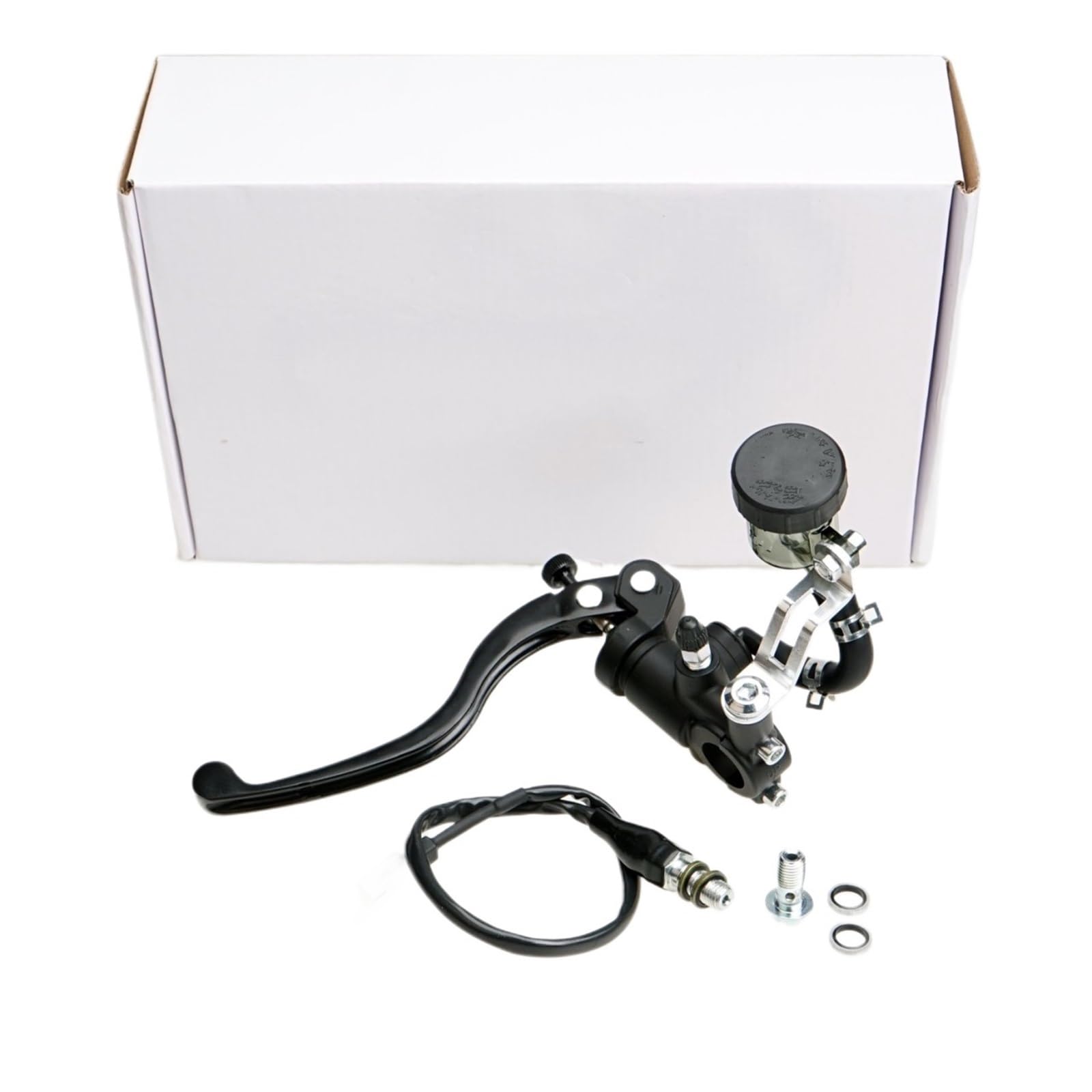 IUKMR Motorcycle Clutch Brake Lever Motorcycle Brake Master Cylinder Lever Hydraulic Clutch 17.5mm Piston 22mm Universal(Left Black)