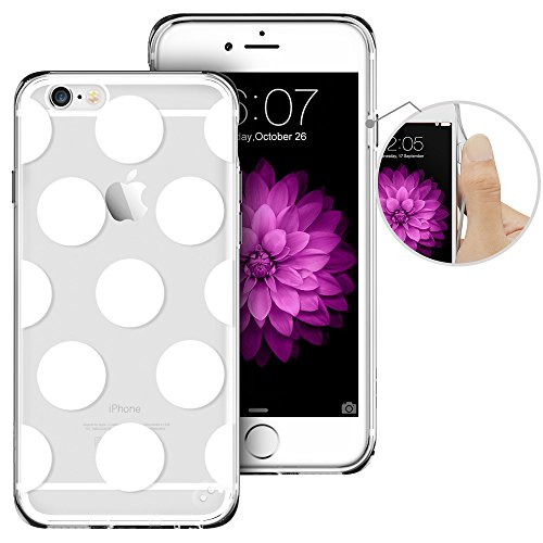 iPhone 6 Case, iPhone 6s Case, ESR Pattern Design Slim Clear Case with Soft TPU Bumper+Hard PC Back Cover for 4.7" iPhone 6/iPhone 6s_Polka Dots