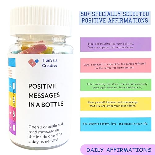 50 Positive Messages In A Bottle, Message in a Bottle Kit, Daily Affirmations for Women, Positive Affirmation Gifts For Women Men, Get Well Gifts Birthday Gifts for Women, Stress Relief Gifts - Image 3