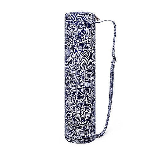 Fremous Yoga Mat Bag,Full-Zip Exercise Yoga Mat Carry Bag For Women And Men - Double Storage Pocket,Easy Access Zipper, Adjustable Shoulder Strap And Handle,Fits Most Mats(Wave) #TOP1