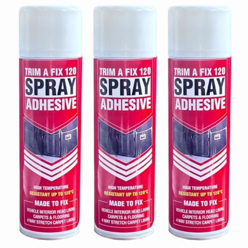 Trim A Fix 120-500ml High Temperature Adhesive Spray Carpet Glue For Cars Van Campervan Motorhome Lining & Upholstery (3)