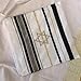 Men's Messianic Prayer Shawl with Star of David Tallit, Hebrew Blessing and Scripture (1, Black)