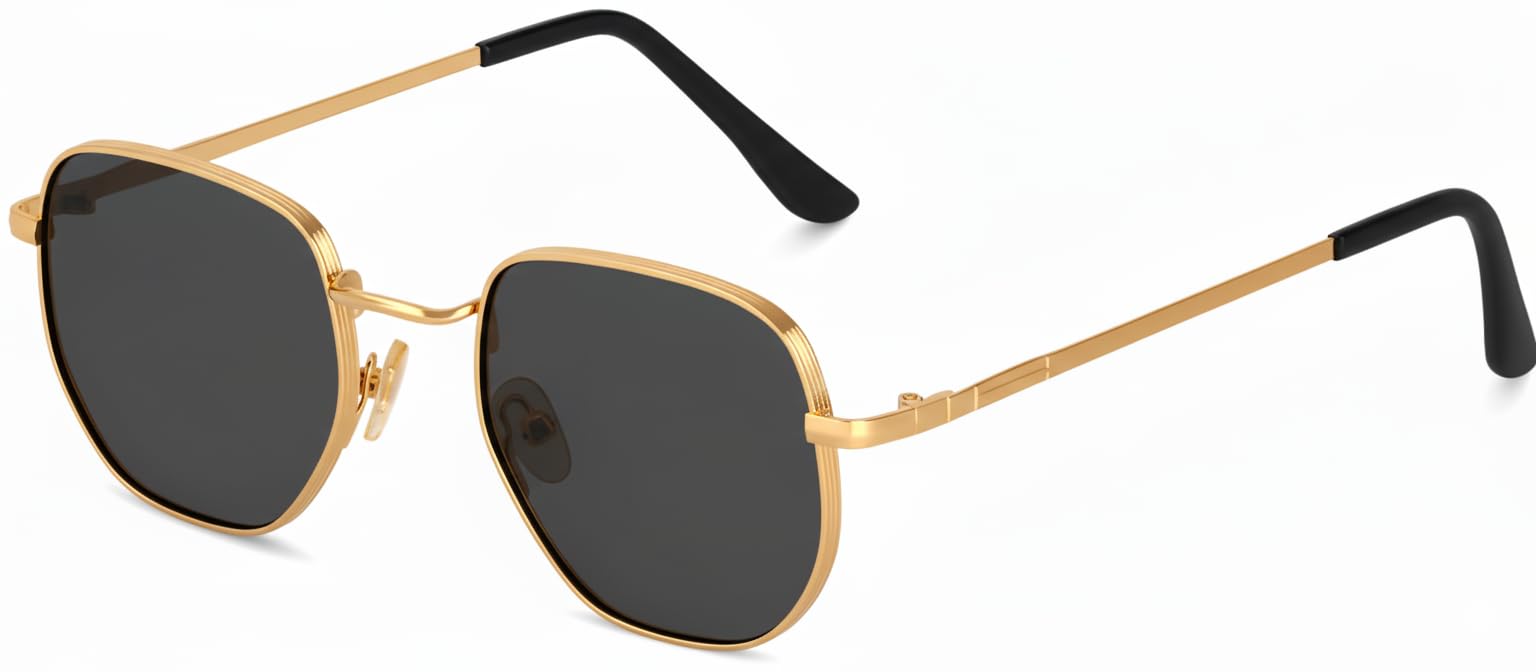 Pathan Movies SRK Sunglasses For Men and Women UV protection | Stylish hexagon Metal frame, sleek black lenses, Modern look perfect for Both Men's Women's.-image-16