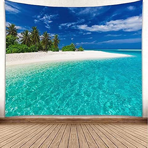 YISURE Tropical Beach Tapestry for Home Decor Cover