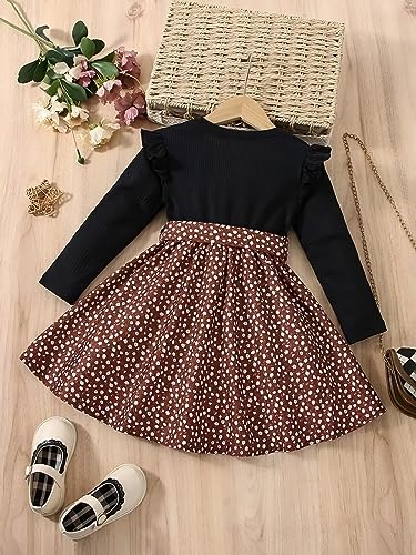Image of Buy & Try Zoya Lycra Printed Girl's Frock Full Sleeve Dress
