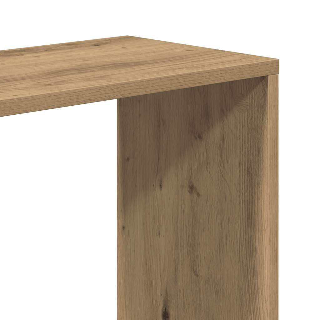 Regał na książki, 5 półek, dąb Artisan, 80,5 x 23,5 x 162,5 cm, z materiału drewnopochodnego, regał stojący z miejscem do przechowywania i półką jako ścianka działowa do salonu, biura, pokoju