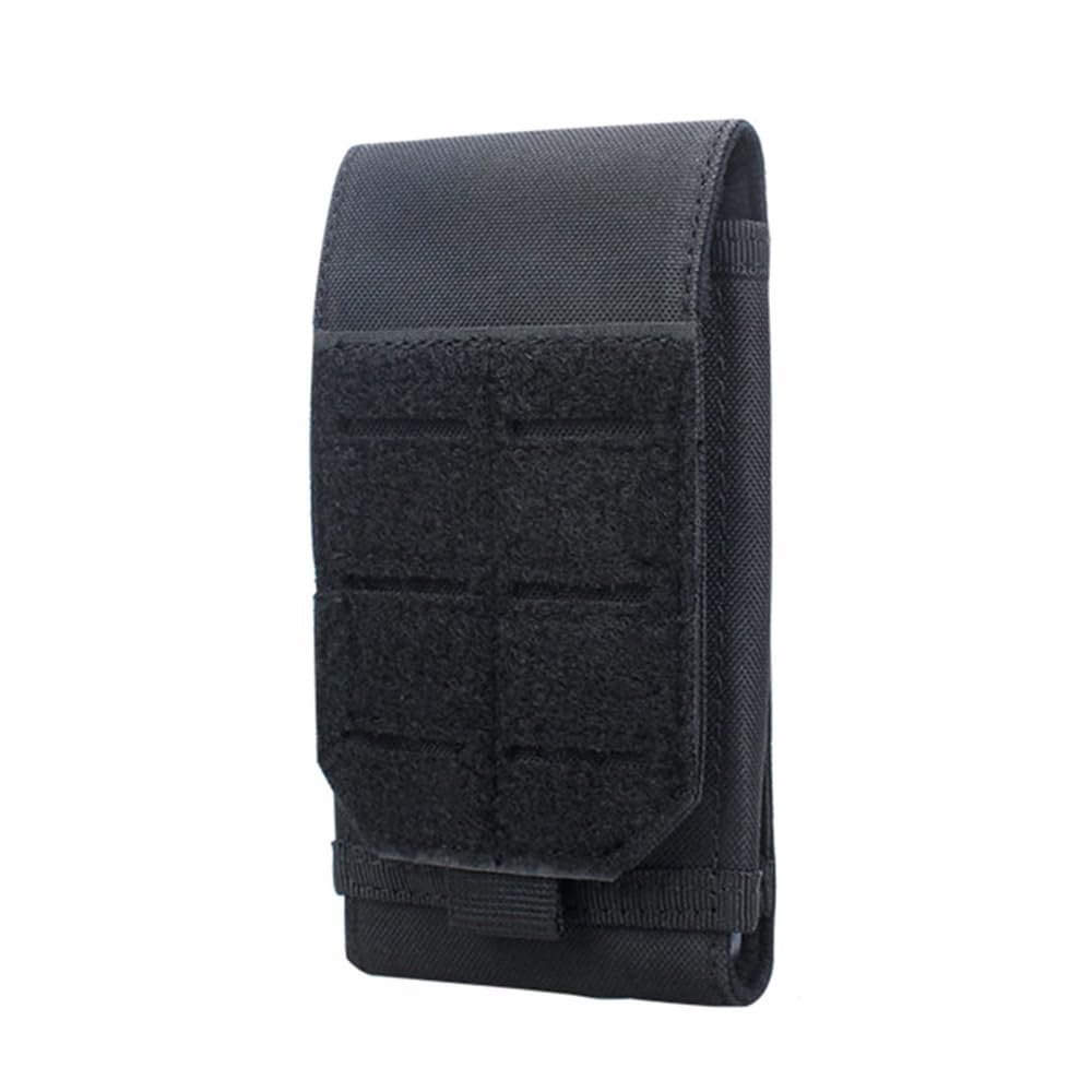 Taktyczne etui na telefon, telefon Molle Smartphone Pasek, torba bananowa z gniazdem na karty smartfona 4" do 7", czarny