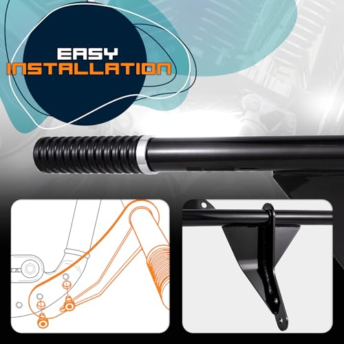 GGDMOTO Flat-Out Crash Bar Engine Guard Highway Freeway Bar for Harley Davidson Dyna Fat Bob Low Rider Street Bob Wide Glide Switchback Super Glide Custom 2006-2017 (Gloss Black) by GGDMOTO - Used condition - Image 5