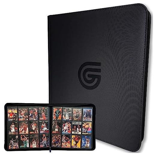 Premium Trading Card Zipper Binder | 3 Sizes & 5 Colors | Secure Side Loading Pockets | Komodo Armor Exterior | Suede Interior by Guilt Free Gaming (12 Pocket, Midnight Black)