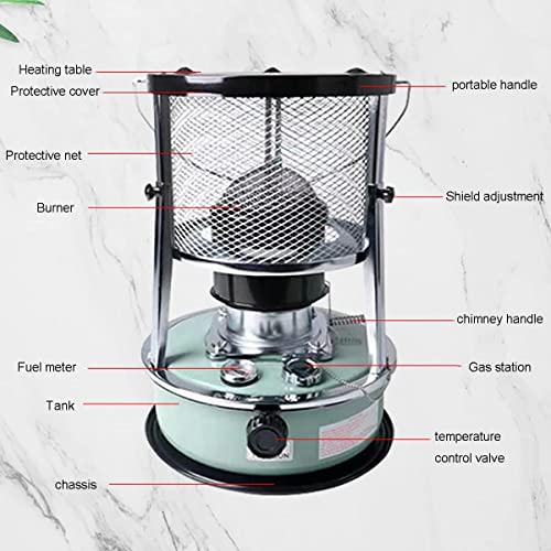 Boboni Lightweight And Portable Kerosene Heaters, Non Electric Heater, Kerosene Space Heaters,Indoor/Outdoor Emergency Heater,Adjustable Height Kerosene Stove,12.99X18.11In #TOP3