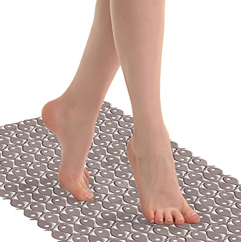 Miniatura 4 de Tatay Alfombra Bañera Antideslizante Opaca 70 X 36 Cm Ventosas De Gran Sujeción Seguridad Antideslizante Certificada Higiene Pvc Antibacteriano Diseño De Peces - Modelo Piscis - Taupe