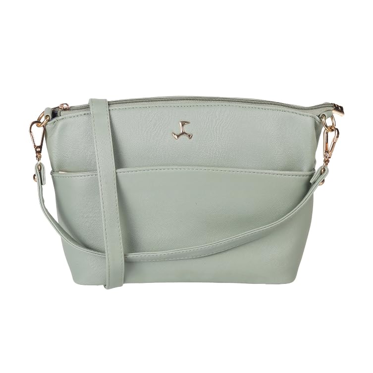 Mochi Green Faux Leather Premium Zipper Casual Sling Bag For Women (B0CQ5C87QL) Amazon Price History, Amazon Price Tracker