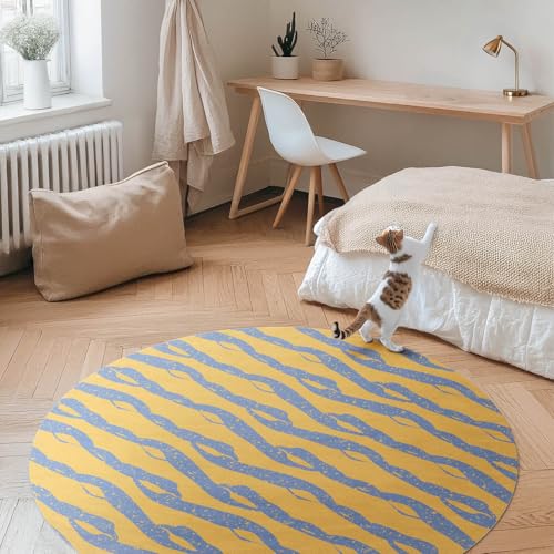 Tapis vinyle ø50 cm rond maison deco entretien facile pvc