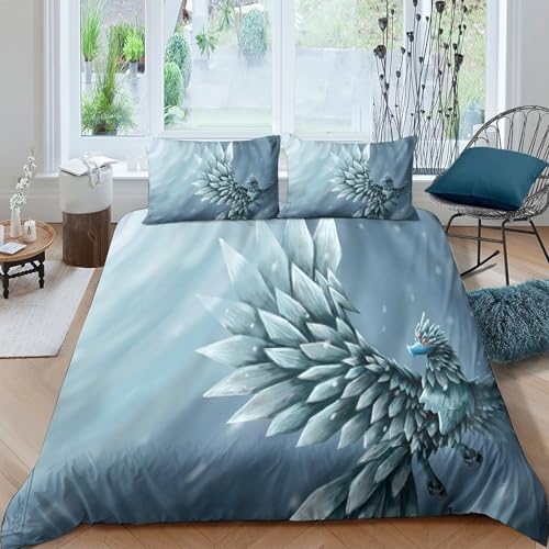 Housse de couette plume 135x200 lit couvre-lit microfibre 1p