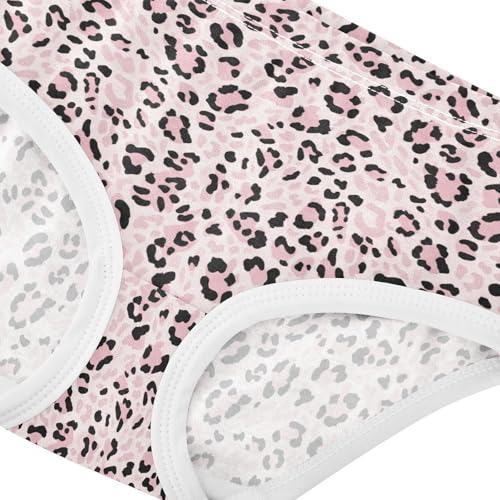 Joisal Pattern Girls Underwear Toddlers 2t Cotton Panties Little Girl Chic Leopard Print Beige Pink Briefs Underpants4