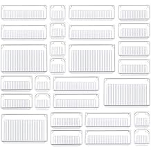 Kootek 28 Pcs Drawer Organizer Set, 4-Size Bathroom Vanity Trays Makeup Desk Dividers Versatile Storage Bins Clear Plastic Container for Dresser, Bedroom, Kitchen, Office