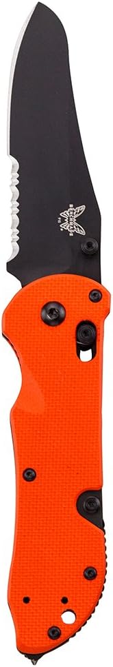 Benchmade - Triage 915, Serrated Sheepsfoot, Coated Finish, Orange Handle
