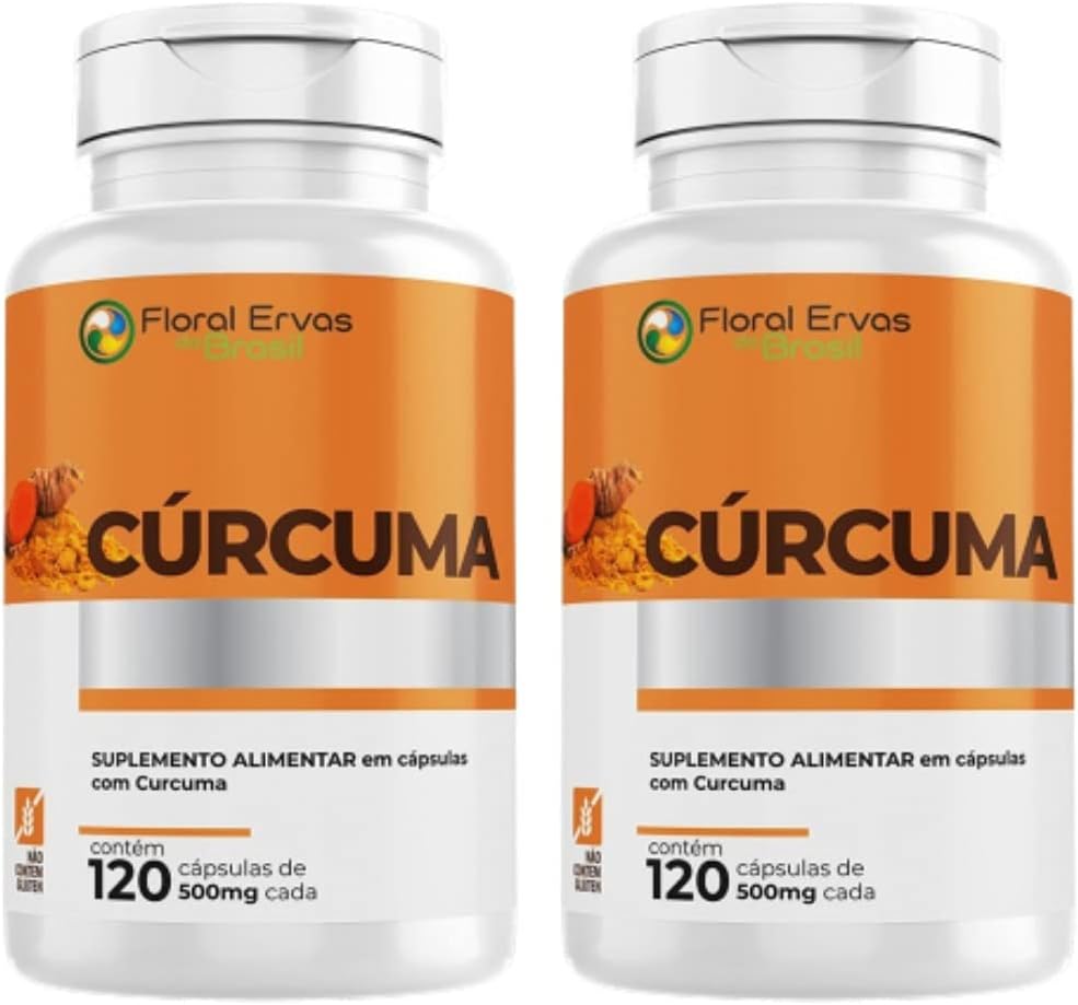 Cúrcuma 500 mg 2x 120 Cápsula Açafrão Tumérico Açafrão Índia | Amazon ...