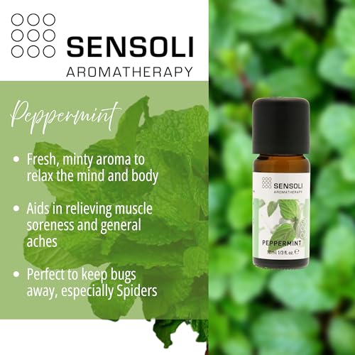 Sensoli Essentielle de Menthe Poivrée 10ml - 100% Pure, Naturelle, Non Diluée et Sans Cruauté - pour utilisation dans un Diffuseur et Mélanges d'Aromathérapie – vue 2