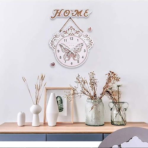 Miniatura 3 de Wall Clock European Minimalist Style Retro Nostalgia Creative Personality Wall Clock Mute Clock Bedroom Living Room Dining Room Children's Room