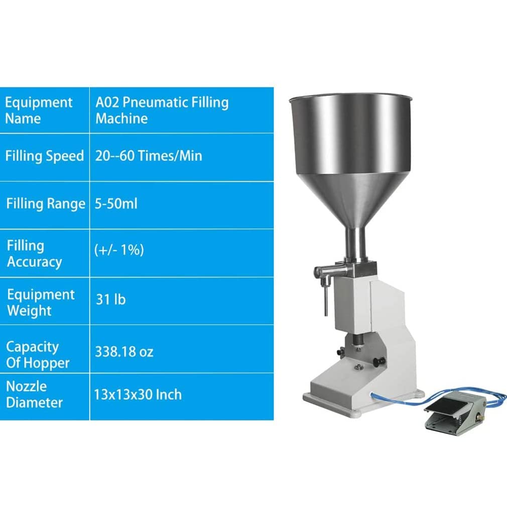 YXCUSAM Liquid Filling Machine Pneumatic Quantitative Paste Filling Machine Cosmetics Filling Machine Suitable for Cream Cosmetics — view 3