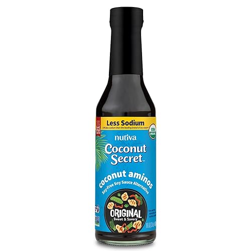 Coconut Secret Coconut Aminos  8 fl oz  salsa de soja baja en sodio alternativa baja en glucémico orgánico vegano sin OMG sin gluten Kosher  Keto