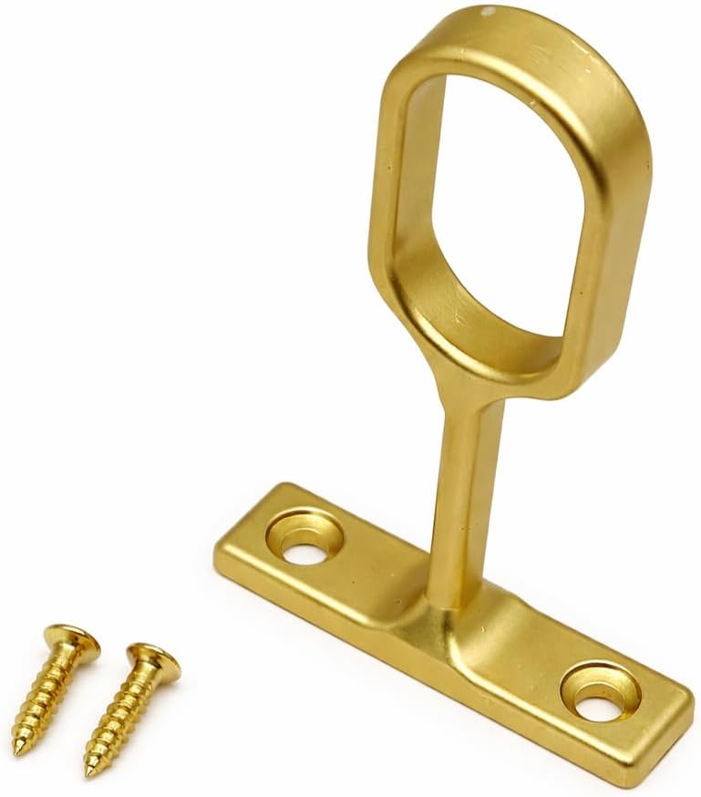 Matte Brass Custom Cut To Size Oval Closet Wardrobe Rod | Made-to-Order Hanging Rod for Closets & Storage with End Supports Up to 94 Inches long (73-94 Inches)