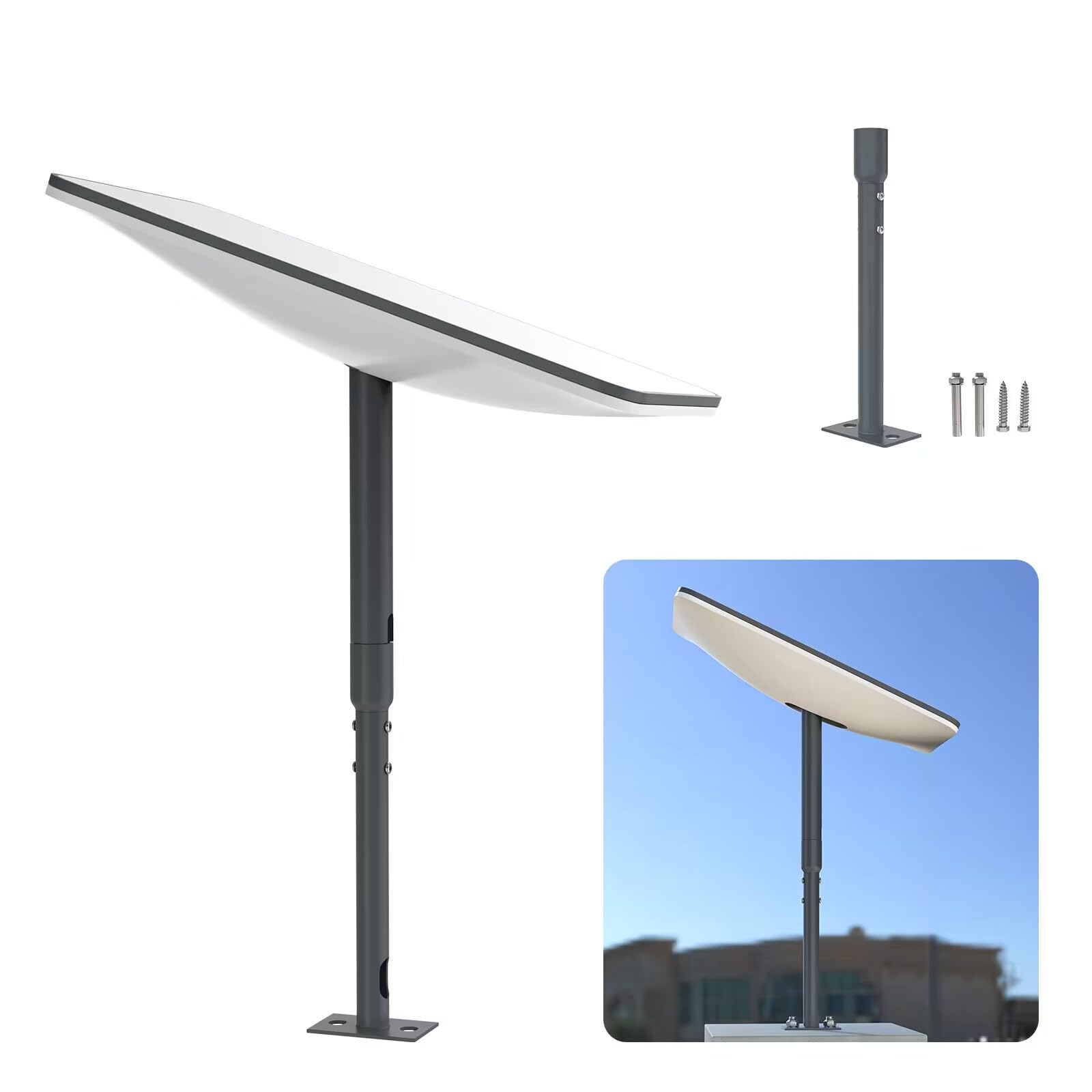 TIUIHU Starlink V2 Mount, Starlink Wall Mount for V2/Gen 2 Dish, Starlink Pole Mount,Starlink Roof Mount Compatible with Starlink Internet Kit Satellite