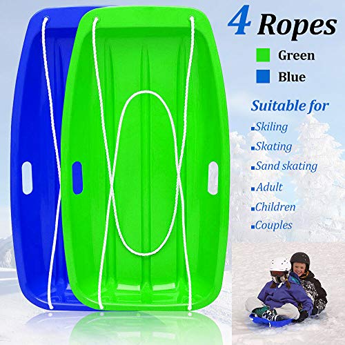 KALUOLA Snow Sleds Toboggans, Sledges & Toboggans Heavy Duty Sledge Toboggan Sleigh Sleds