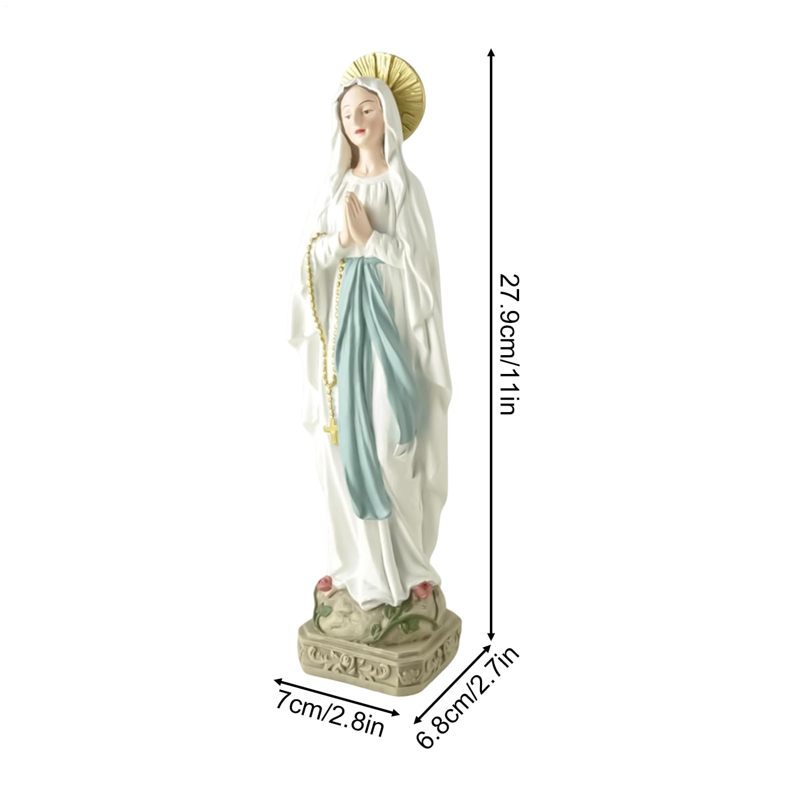 Katolicka statua Maryi, dekoracja figury religijne, katolickie figurki Maryi, na biurko, do domu, na wesele, do kościoła, na wystawę, imprezę szkolną, do salonu, sypialni, na biurko, książkę