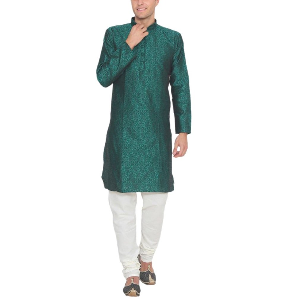 Pijama Kurta de seda floral para hombre conjunto de gala para bodas de verano y eventos de etiqueta 5