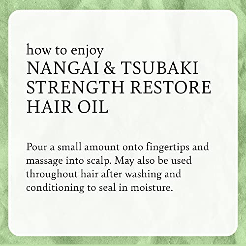 Camille Rose Nangai & Tsubaki Strength Restore Hair Oil, For Strengthening Repair And Reducing Breakage, 4 Fl Oz #TOP3