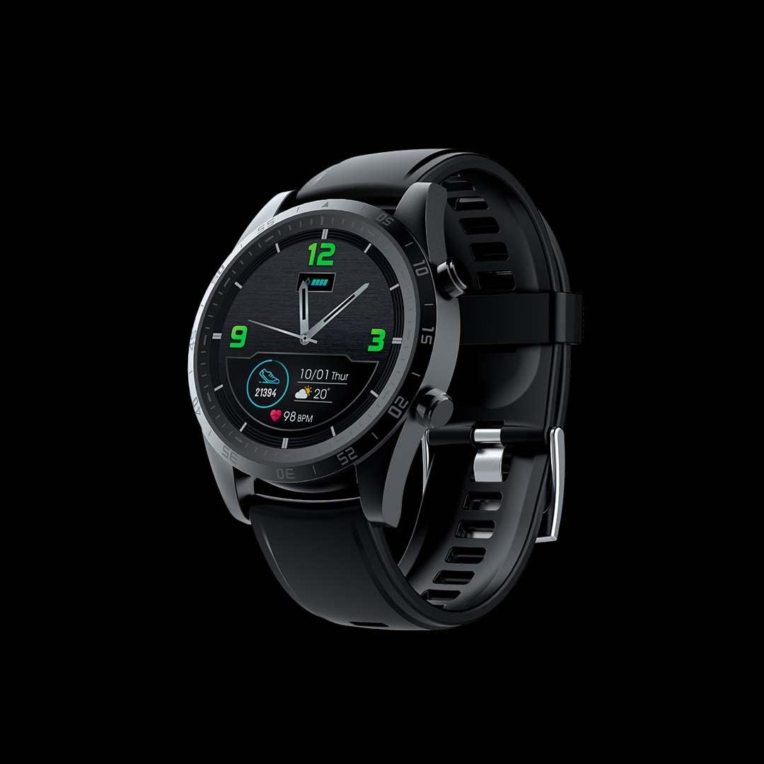 Oraimo Tempo-W2 Smart Watch with an analog-style watch face.