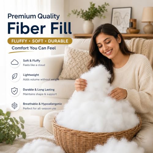 Image of JDX 500gram Virgin Quality Soft Fiber Fill Raw Material for Multipurpose use (500gram) (500 G)