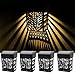 Lampade da Parete Victop Luci Solari per Recinzioni, Luci Solari da Giardino Led, Luci Decorative, Impermeabili IP65, per Patio, Recinzione, Cortile, Giardino, Scale, Cancello, 4 Pack