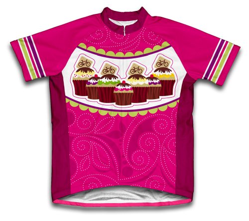 ScudoPro Cup Cake Short Sleeve Cycling Jersey for Youth - Size XS Pink
