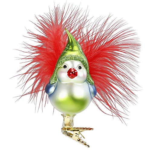 Inge-Glas Happy Bird German Glass Christmas Tree Ornament Free Box
