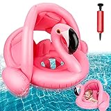 Schwimmring Baby,Schwimmsitz Baby, Schwimmring mit Sonnenschutz,Spielzeug SchwimmbadPVC für Kleinkind 6 Monate bis 36 Monate