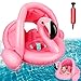 Anillo de Natación Bebe,Flotador Bebe,Flotadores para Bebes,Anillo de Natación Flamingo con Toldo,Adecuado Piscinas Cubiertas Aire Libre,Playas(Niños Deben Usarse Bajo Supervisión Adulto)