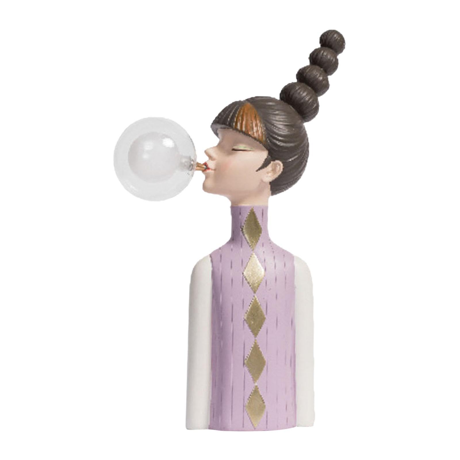 Lámpara de Mesa con Figura Infantil, Luz Suave para La Habitación, Violeta, Individual