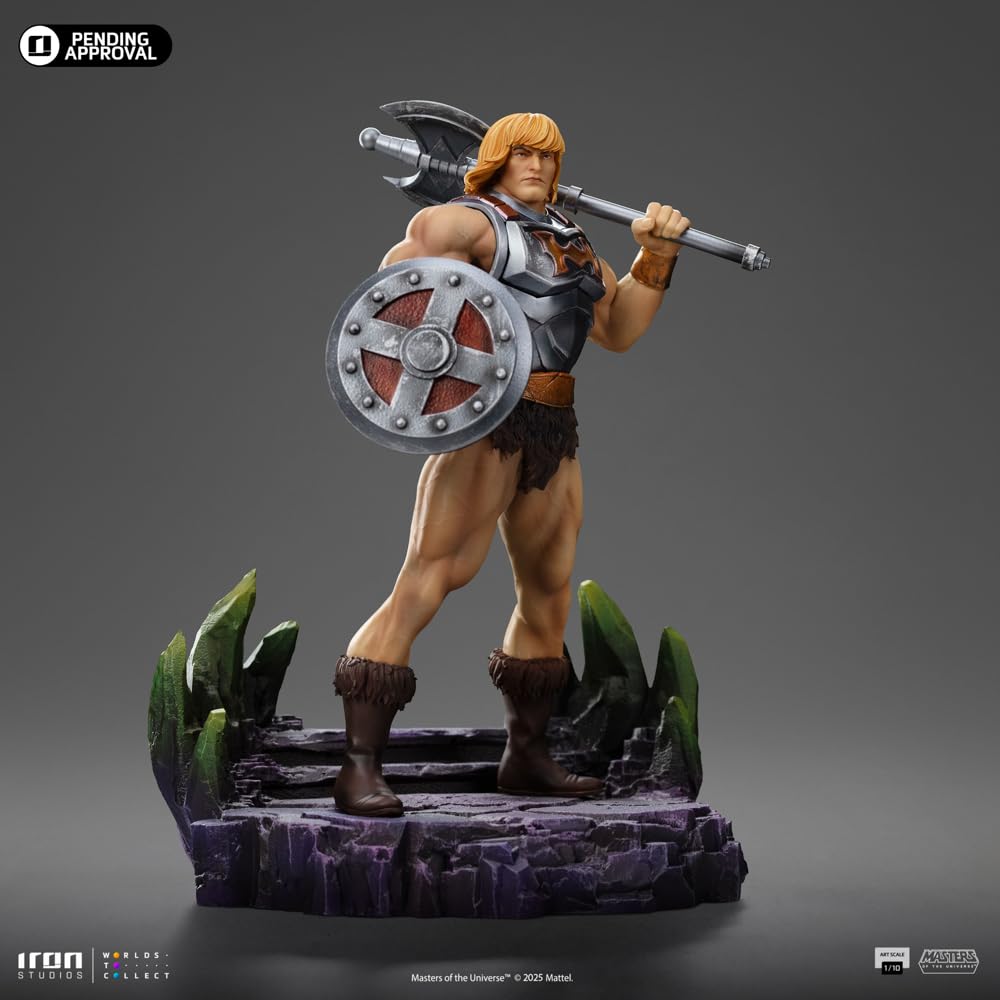 Iron Studios Estatua coleccionable a escala 1/10 He Man (versión Battle Armade) - Masters of The Universe Polystone Resin Multicolor 23.1 cm