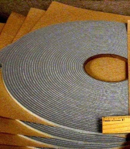 SSP Gray Door Sound Proofing Tape 1/4" to 1/2" widths (25 ft- 3/8" wide)