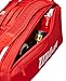 WILSON 2025 Super Tour Red Tennis Racket Bag - Red/White, Holds up to 6 Rackets