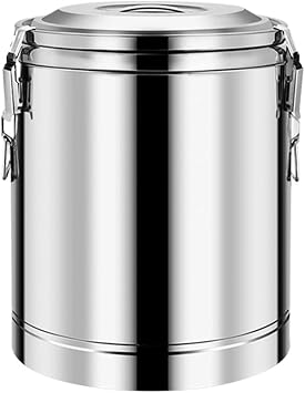 304 Stainless Steel Pot Insulation Barrel, Storage Brewing Barrel, Large-Capacity Pot Used for Thickened Deep Soup Pot with Lid, Used for Various Stoves,5L