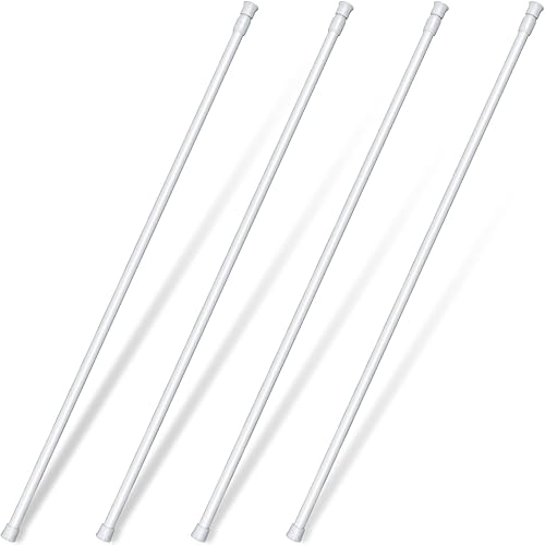 Paquete de 4 barras de seguridad para puertas correderas, barras de seguridad ajustables para puerta corrediza de vidrio, barras de seguridad con