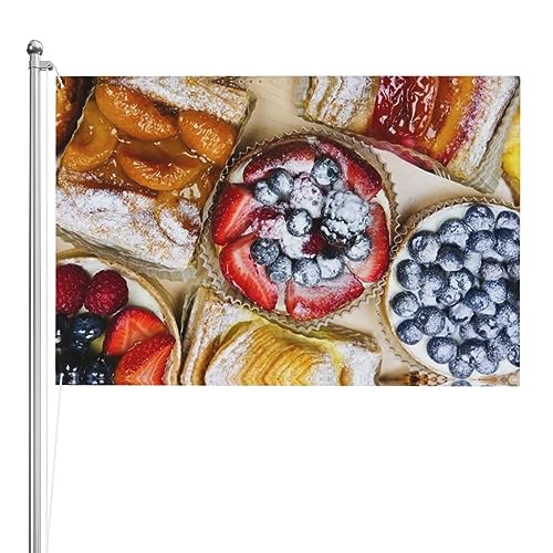 Drapeau de tartelettes fraîches avec impression grand format durable pour cour et pelouse
