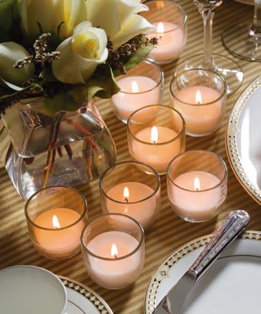 CaterLites - Wax Filled Clear Glass, 5 Hour Tealights - 48 per Case